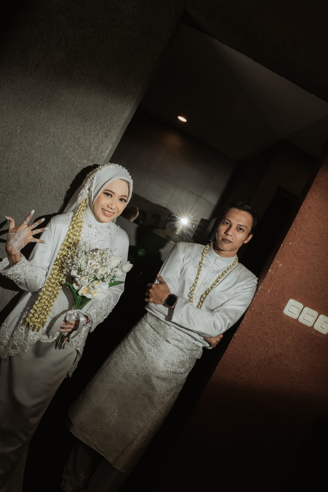 Candid emotional wedding moment